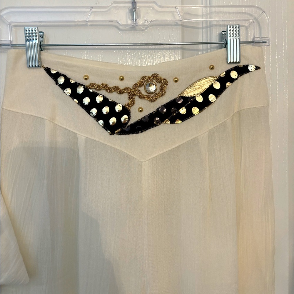 Vintage BANGER white top and bottoms! Miami Vice Vibes size M NWOT - Picture 3 of 10